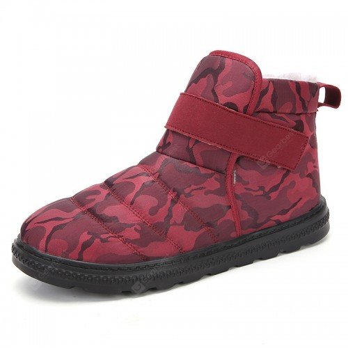 High-top Waterproof Cotton Shoes Winter Plus Velvet Snow Boots Couple Large Size